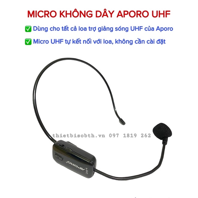 Micro không dây Aporo UHF hàng theo máy