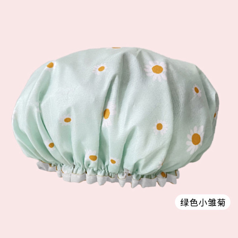 Mũ Trùm Tóc Hai Mặt Chống Thấm Nước In Họa Tiết Hoạt Hình Dễ Thương Kích Thước 28cm