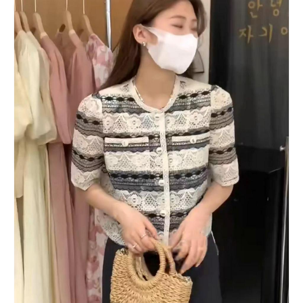 Áo Sơ Mi Tay Ngắn Nữ dom.in style , Áo SơMi Nữ Thiết Kế phối 2 túi xinh Chất Liệu Vải Dạ Mùa Hè Thoáng Mát TN0013