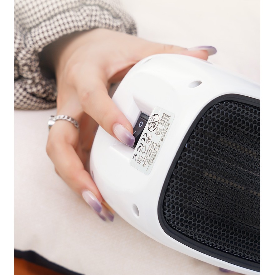 Máy Sưởi Ấm Mini Xách Tay Hoặc Để Bàn Đa Năng Công Suất 500W Dùng Cho Gia Đình Hoặc Văn Phòng Nhỏ