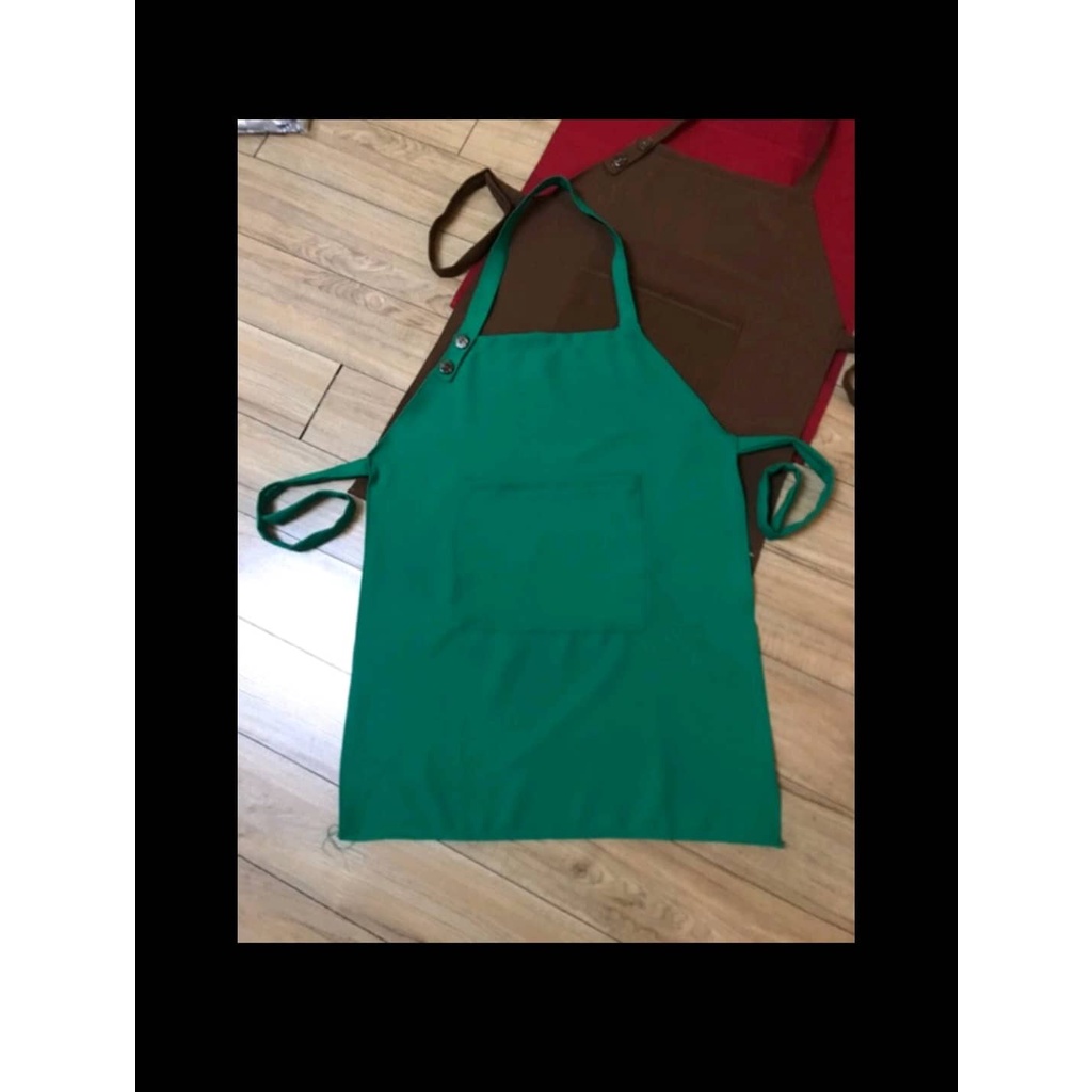 Tạp dề cho spa, nail,mi,hair salon CHẤT LIỆU TUYẾT MƯA mềm mịn - giá chưa bao gồm thêu logo