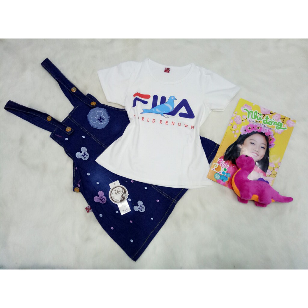 BỘ YẾM VÁY JEAN EM BÉ (SIZE ĐẠI )