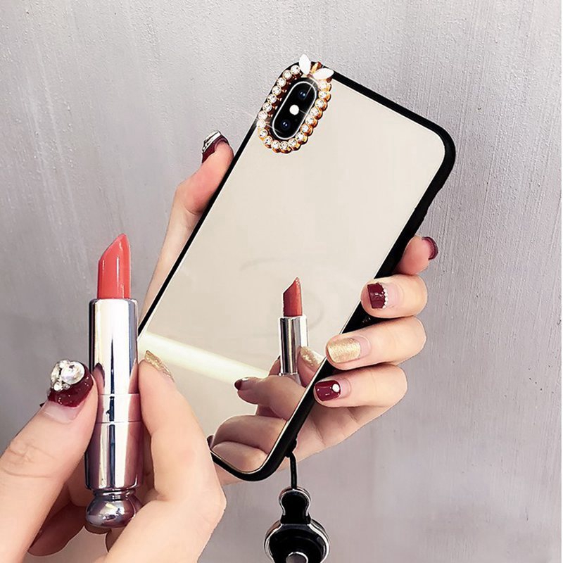 IPhone 6 7 8 Plus X XS XR XS Max Bling Mirror phone case