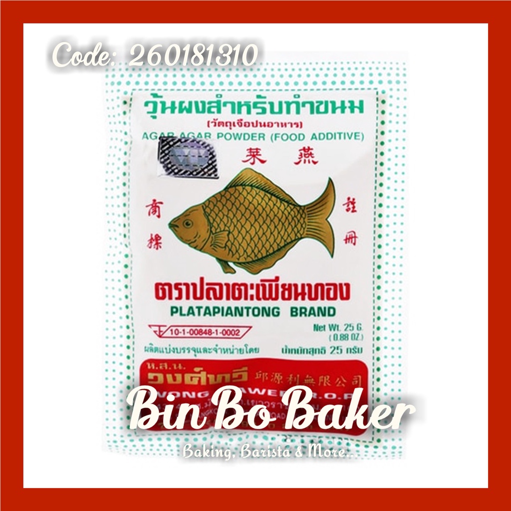 Bột rau câu GIÒN Agar con cá vàng THÁI LAN - 1 Gói 25gr