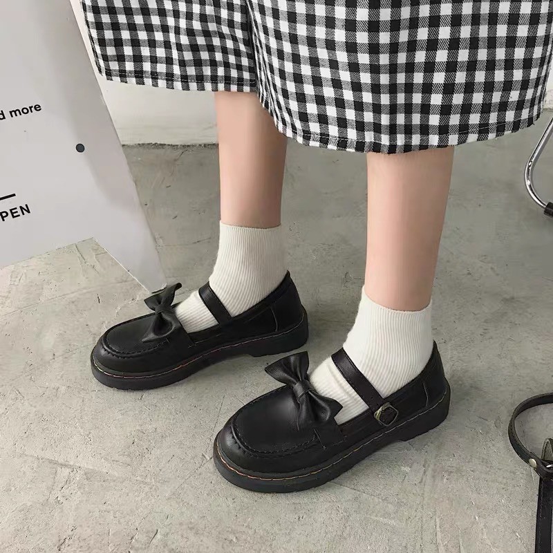 [Mã FATHANG5 giảm 10K đơn 50K] giày moca lolita tặng kèm nơ | BigBuy360 - bigbuy360.vn