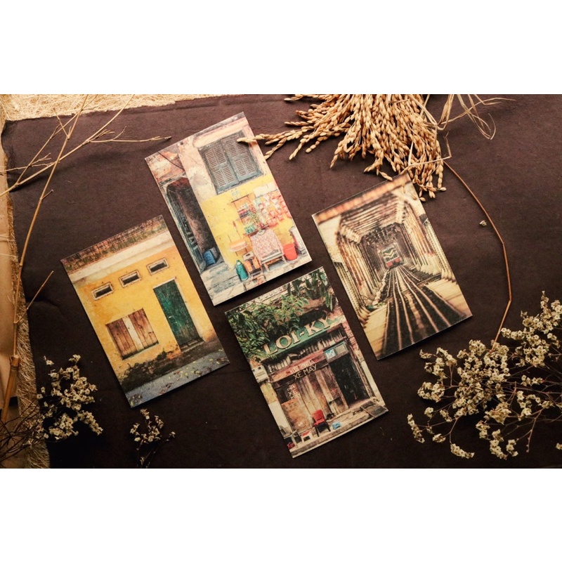 Postcard giấy Dó vintage về Hà Nội do nhiếp ảnh gia Marcus thực hiện