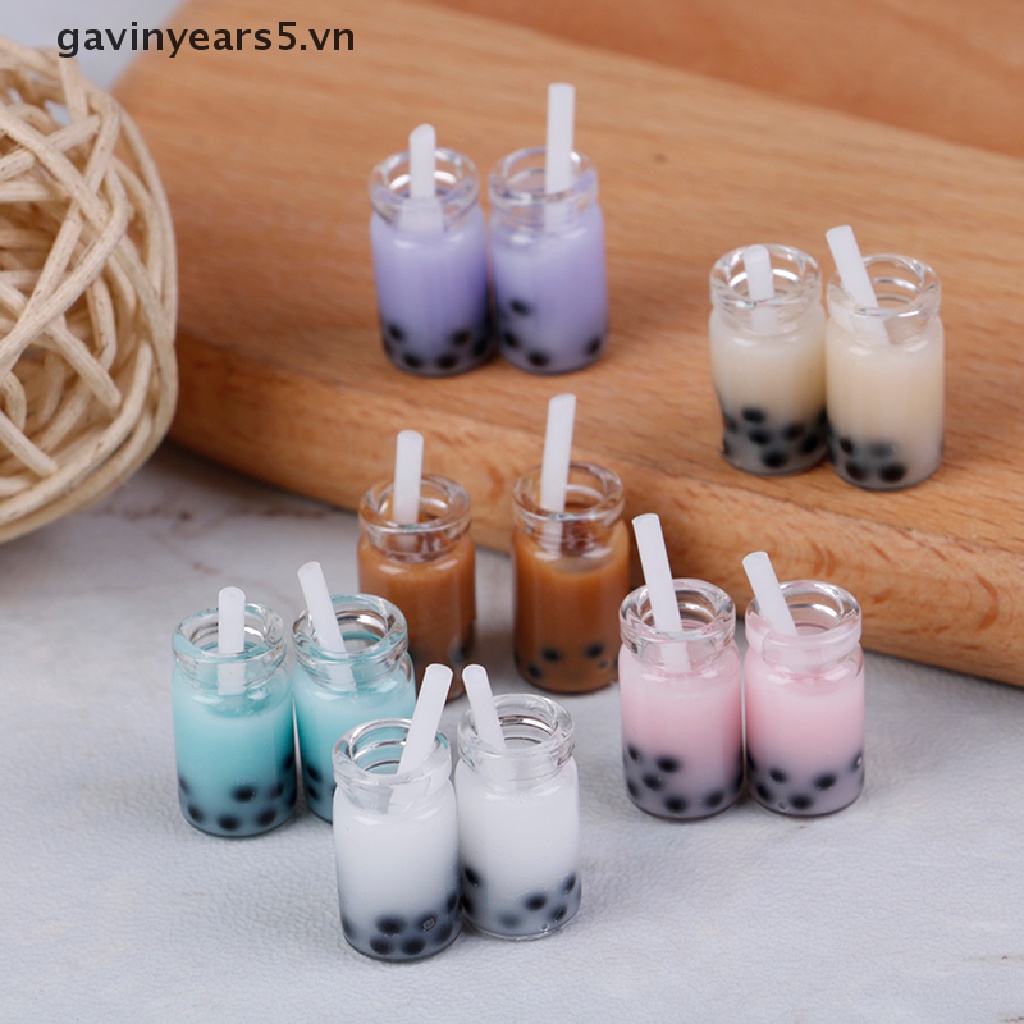 Set 2 Ly Trà Sữa Trân Châu 1 / 12 Trang Trí Nhà Búp Bê