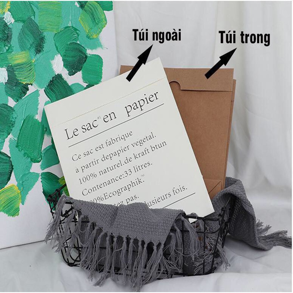 [ MẪU 2021- 2 MÀU-4 SIZE] Túi Giấy Kraft Đựng Đồ, Decor, Phụ Kiện Chụp Ảnh. Phụ Kiện Trang Trí. Chụp Ảnh Lookbook