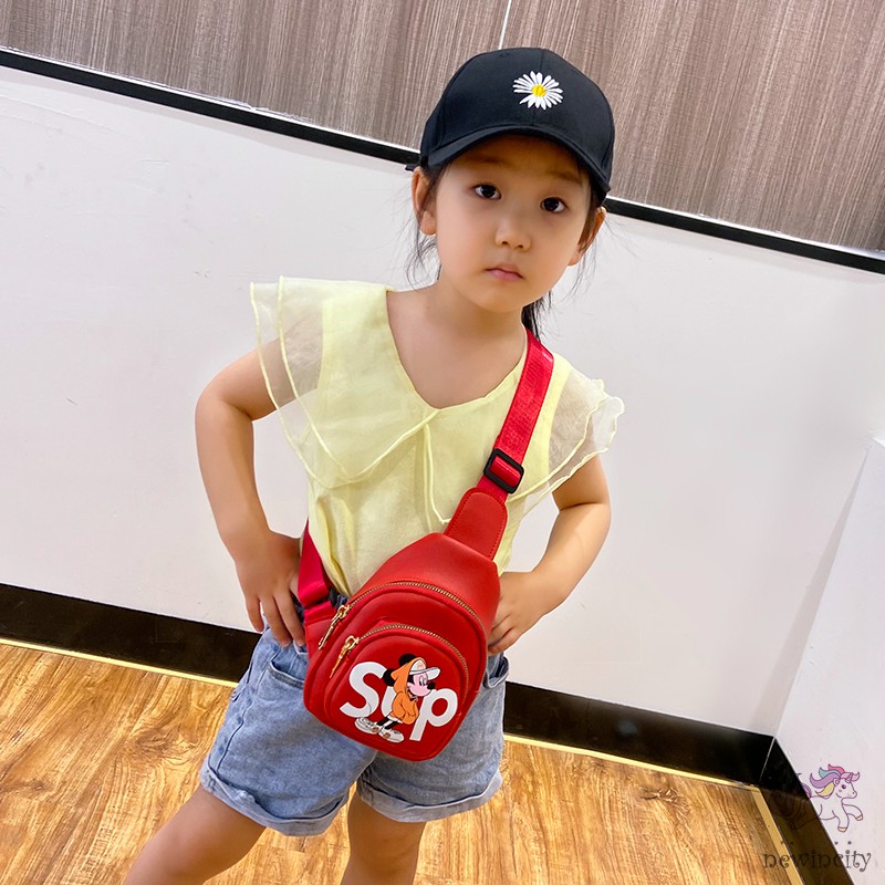 Túi Đeo Chéo Hình Chuột Mickey Xinh Xắn Cho Bé Gái