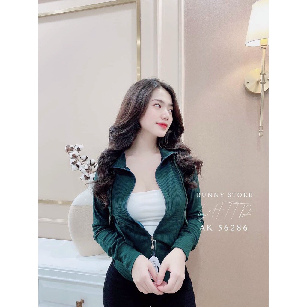 áo khoác nữ 6 túi dây kéo có mũ chất thun gân xịn xò hàng quảng châu cao cấp bao đẹp m535 | BigBuy360 - bigbuy360.vn