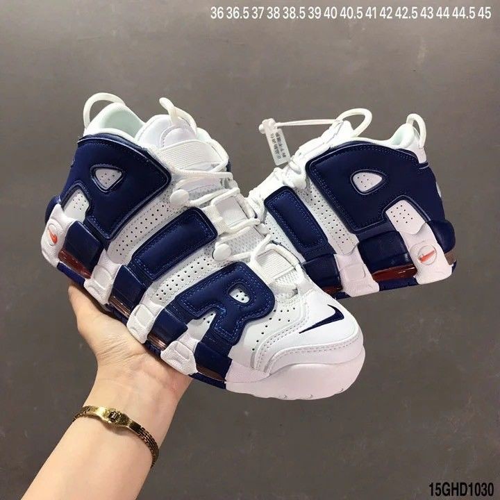 ✗Big AIR Pippen Basketball Shoes Giày nam và nữ Joint Black and White Panda Red Bull Cặp đôi chạy thể thao thông thường