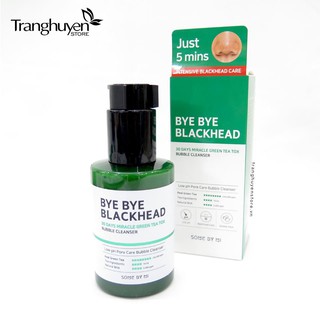 Sữa rửa mặt sủi bọt 𝑆𝑜𝑚𝑒𝐵𝑦𝑀𝑖 𝐵𝑦𝑒 𝐵𝑦𝑒 𝐵𝑙𝑎𝑐𝑘ℎ𝑒𝑎𝑑 30 𝐷𝑎𝑦𝑠 𝑀𝑖𝑟𝑎𝑐𝑙𝑒 𝐺𝑟𝑒𝑒𝑛 𝑇𝑒𝑎 𝑇𝑜𝑥