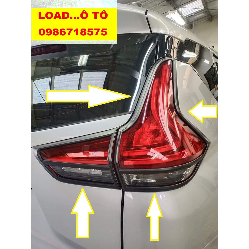 Full Bộ Ốp Viền Đèn Pha, Hậu, Ốp Tay Hõm Và Nắm Xăng Xe Mitsubishi Xpander 2022-2018, Xpander Cross Nhựa Đen ABS Cao Cấp