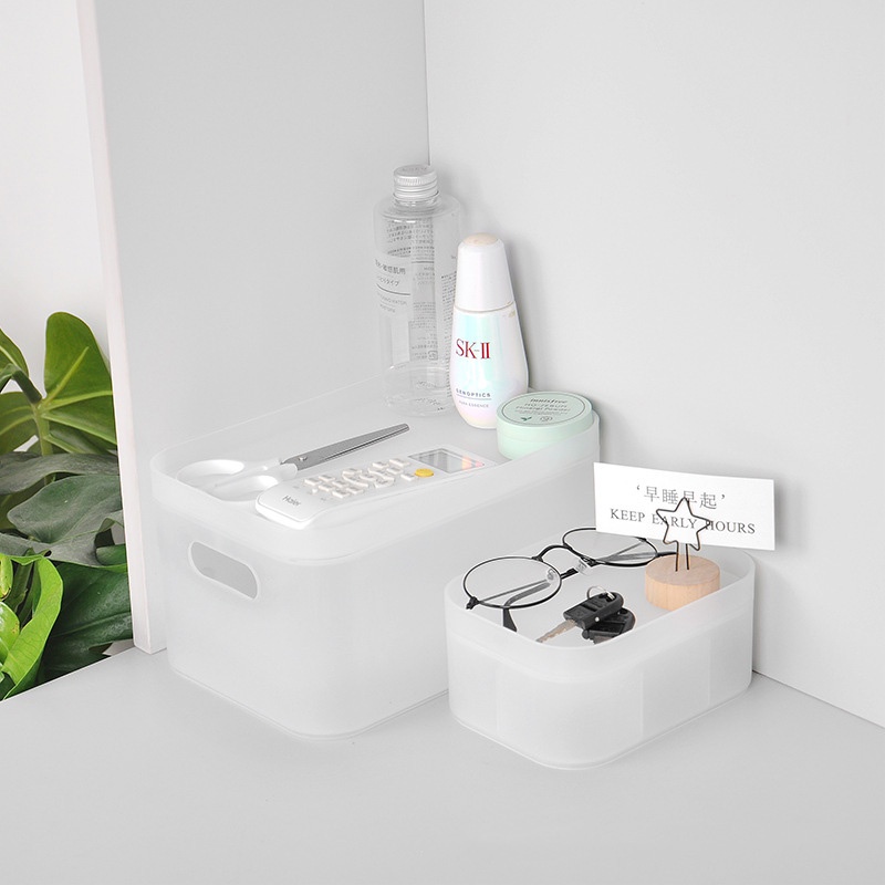 Hộp Đựng Đồ Trang Điểm Để Bàn Tiện Lợi Phong Cách Hàn Quốc Nhựa Cao Cấp