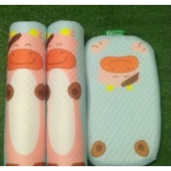 Sét 3 món gối nằm ruột cao su non thiên nhiên cao cấp bảo vệ an toàn cho bé sơ sinh