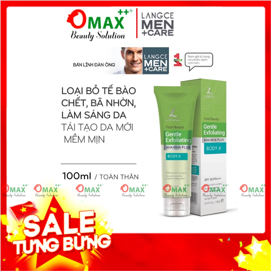 TẨY TẾ BÀO CHẾT AHA/BHA+ ĐẸP DA - BODY it - TOÀN THÂN LANGCE DÀNH CHO NAM