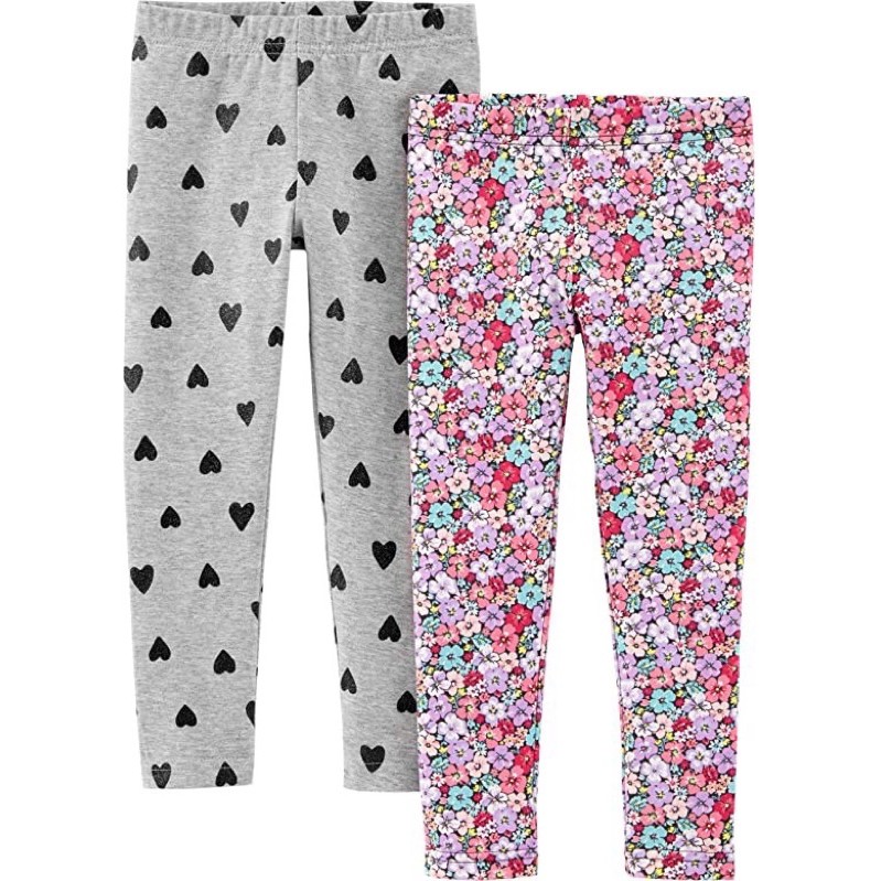 Set 2 quần hoặc 4 quần legging Carters cho bé gái 3 tháng đến 5 tuổi dư xịn