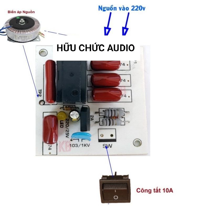 Mạch khởi động mềm 30A sử dụng cho amply cục đẩy có biến áp lớn