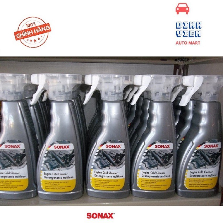 Chai Xịt Làm Sạch Khoang Động Cơ Xe Sonax Engine and Cold Cleaner 543200 làm sạch dễ dàng chất bẩn dầu mỡ khoang động cơ