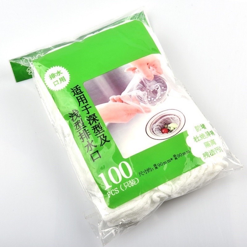 Set 100 (Túi Lưới) Lọc Rác Bồn Rửa Chén