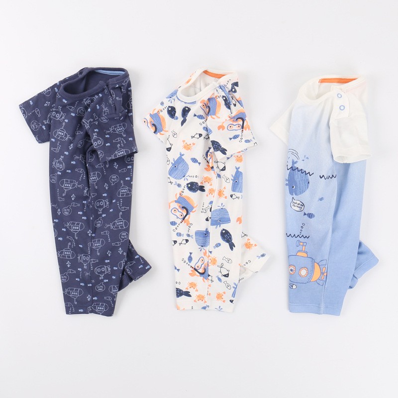Bộ BODY cho bé GEORGE bodysuit bé trai in hình ngộ nghĩnh chất cotton hàng xuất khẩu