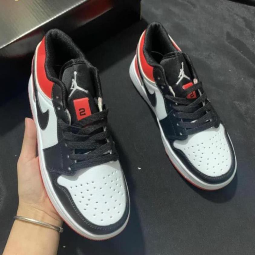 Giày Jordan 1 Black Toe Low, giày Jordan đỏ đen, Giày Force -Ta1 : -