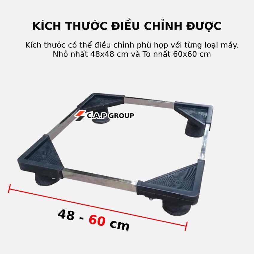 Kệ máy giăt tủ lạnh. Chân kê máy giặt tủ lạnh đa năng chịu lực lên tới 250kg