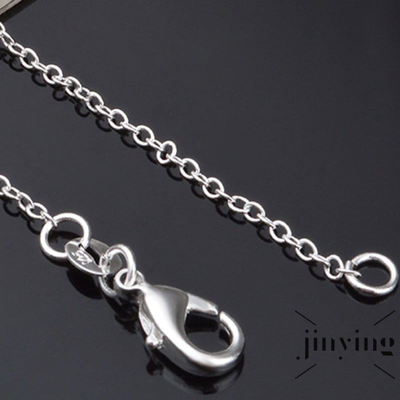 GETNOIVAS ❤S Wind New Jewlery Rose 925 Sterling Silver O Shaped Link Chain Necklace For Women Wedding Gift