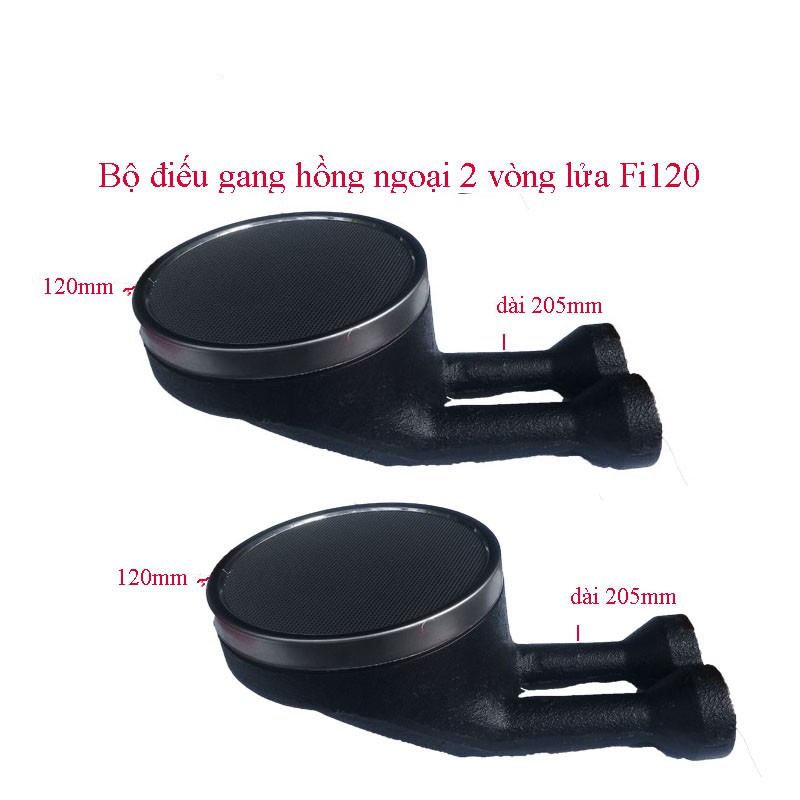 Điếu họng gang đôi hồng ngoại 12cm