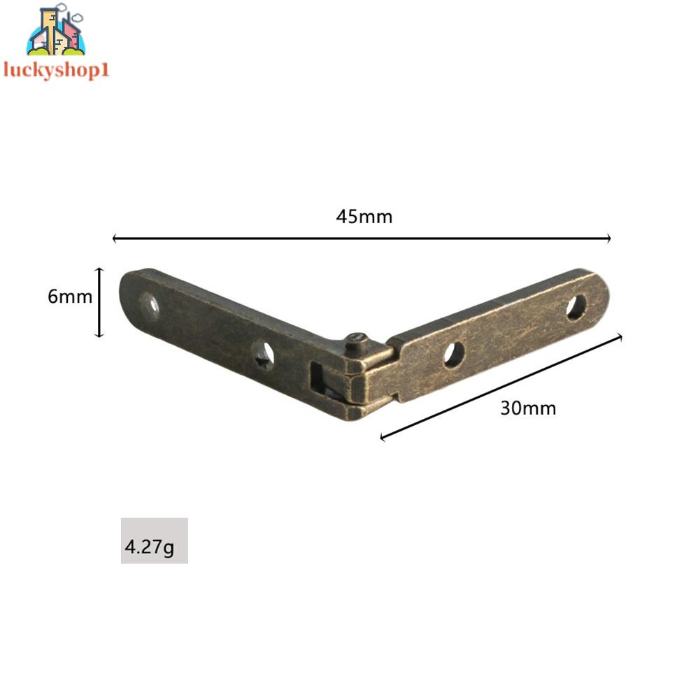 10pcs 90-degree rust-proof antique iron blue antique copper hinge with special screws (one 4 screws)