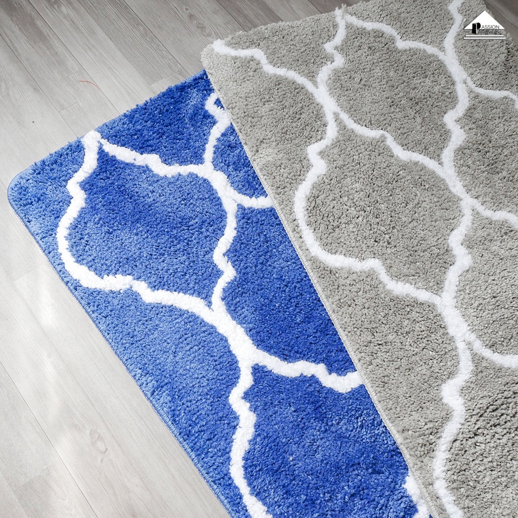 Thảm Lau Chân Trang Trí 45x120cm Hoa Văn Vương Miệng PA9646