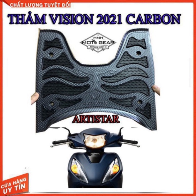 Thảm Để Chân Carbon Honda Vision 2021 Artista Chính Hãng
