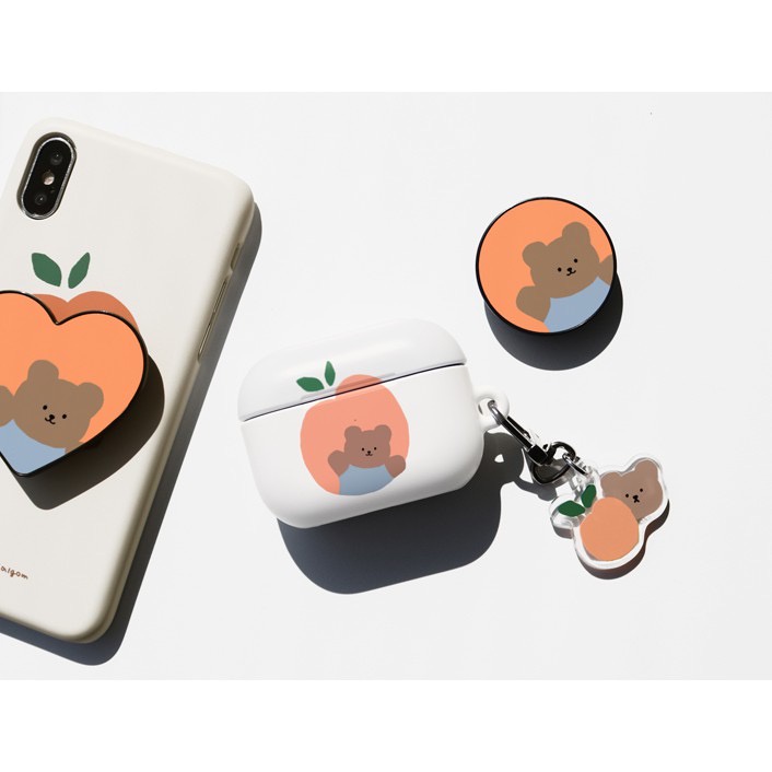 Korea Phone Case MoMoCase Compatible for Airpods pro Keyring  Cute Korea EarPhone Case Compatible for Airpods