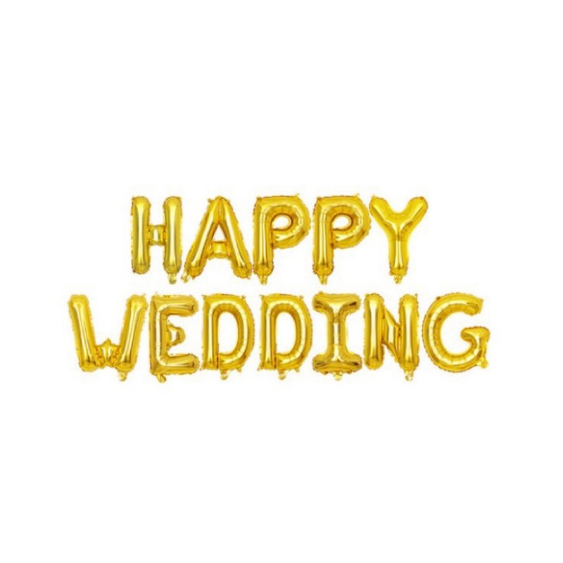 Đổ Sỉ Bộ Bóng Chữ Cưới Happy Wedding SỈ 1X