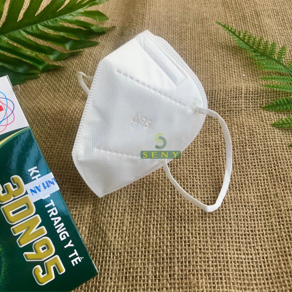 Khẩu trang 3DN95 4 lớp kháng khuẩn ngăn bụi mịn chính hãng Khánh An hộp 10 cái_KA3DN95O