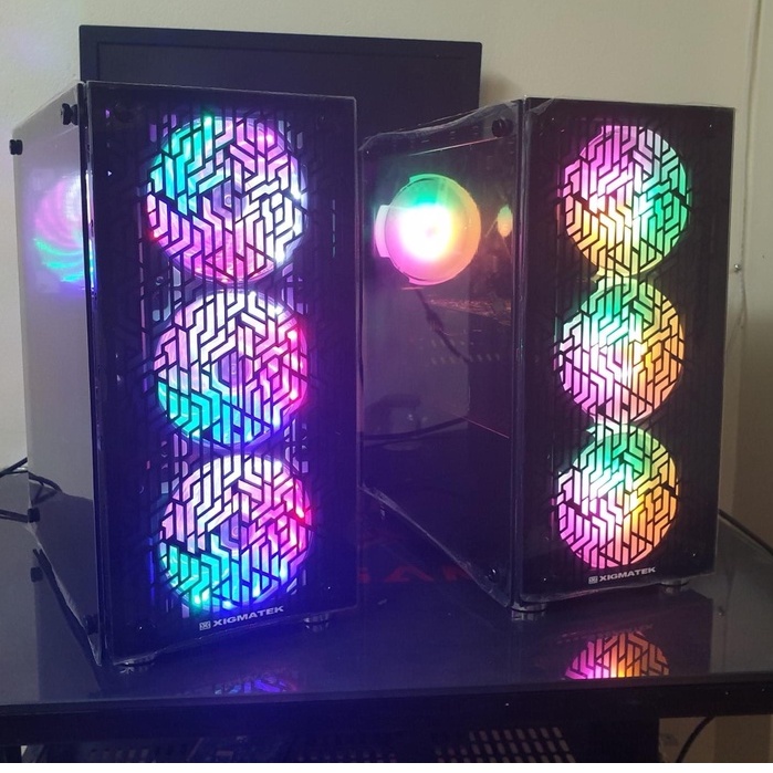 Vỏ Case LED RGB XIGMATEK M-ATX 2 SIDE TEMPERED GLASS siêu đẹp