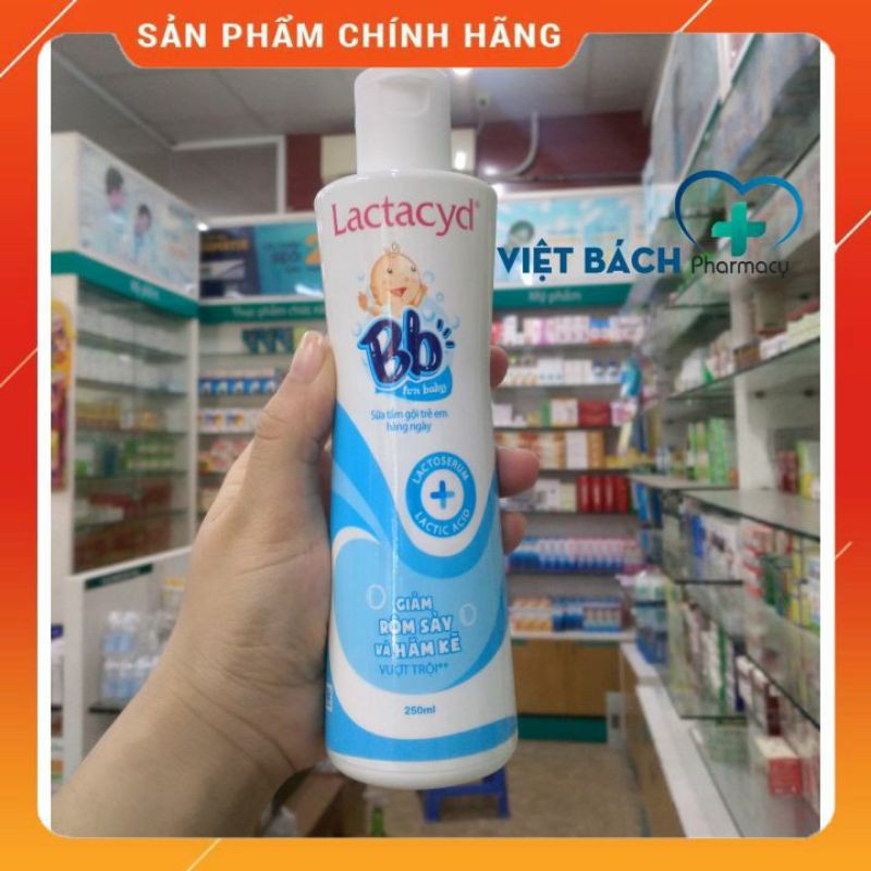 Sữa tắm gội Lactacyd 250ml ❤an toàn ❤ cho trẻ sơ sinh và trẻ nhỏ bị rôm sảy, hăm kẽ, ngứa, viêm da