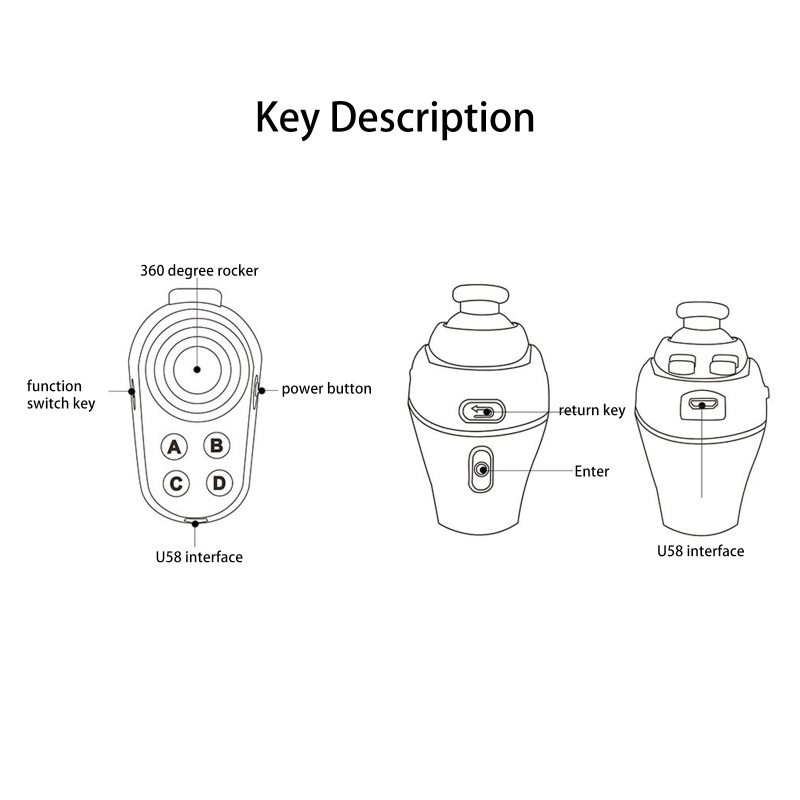Vòng Điều Khiển Trò Chơi Điện Tử zzz Mini Bluetooth Không Dây Sạc Lại Được