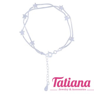 Vòng tay mạ bạc 2 tầng little star - Tatiana - Vb2264