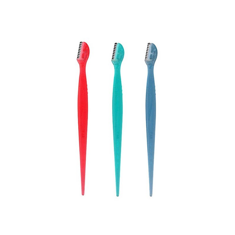 Set 3 dao cạo lông mày cán dài KAI hàng chuẩn Nhật - Kokubo