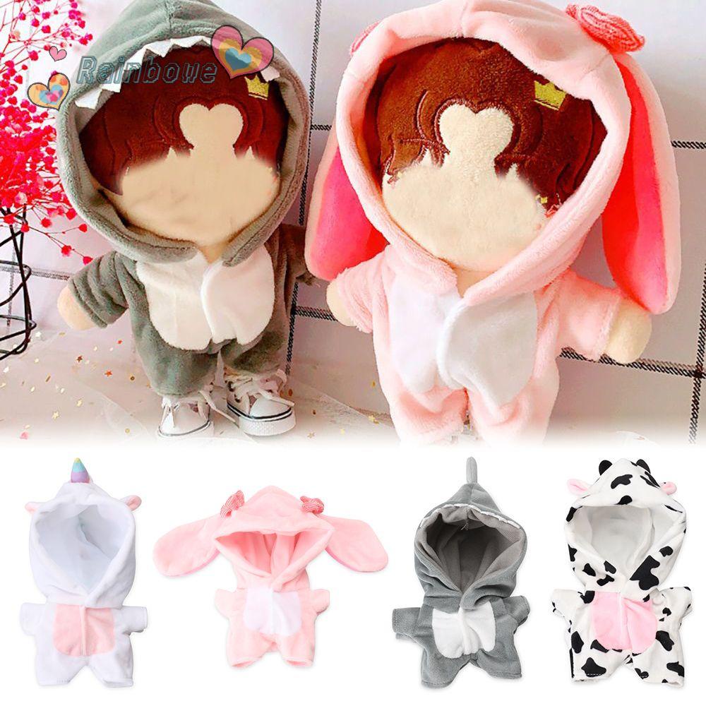 Bộ đồ ngủ hình động vật bằng vải cotton mới cho búp bê 20cm