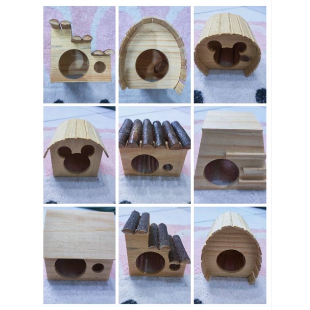 Nhà gỗ thông cho thú cưng nhỏ - Hamster