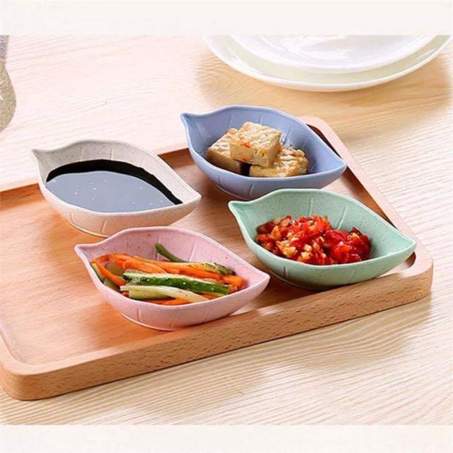 Chén đựng gia vị lúa mạch hình lá