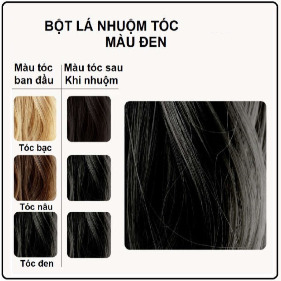 Nhuộm tóc phủ bạc KIM 50g (Tùy chọn nhuôm mầu NÂU hoặc ĐEN)- Thuốc NHuộm Tóc Từ Lá Cây