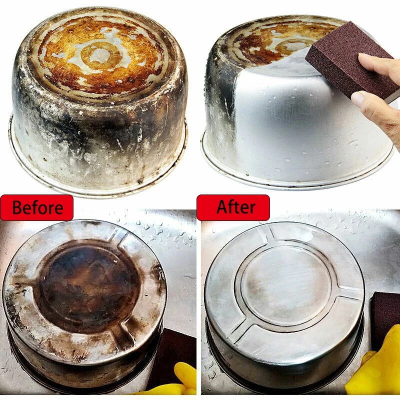 1 Miếng Bọt Biển Rửa Chén Có Tay Cầm Tiện Lợi