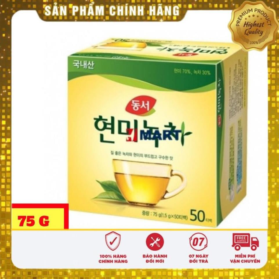 💥 ⚡ SẢN PHẨM CHÍNH HÃNG   TRÀ XANH GẠO LỨT DONGSUH HÀN QUỐC HỘP 75G