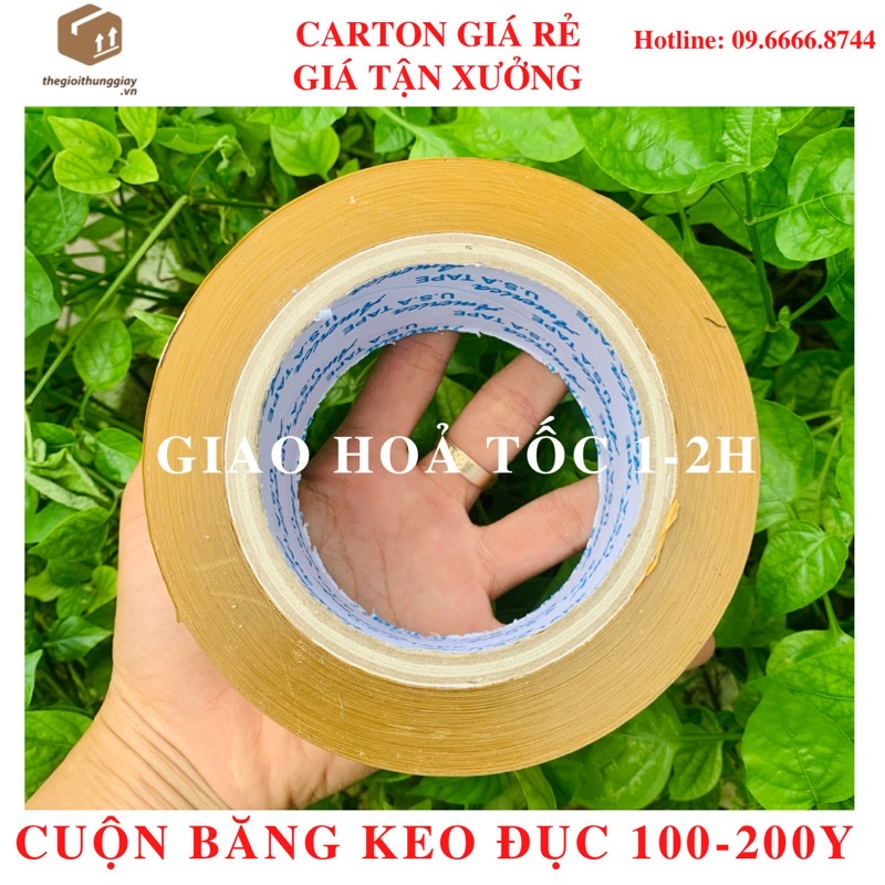 BĂNG KEO TRONG, ĐỤC 100-200YARD, 1 CÂY GỒM 6 CUỘN [GIÁ 1 CUỘN]