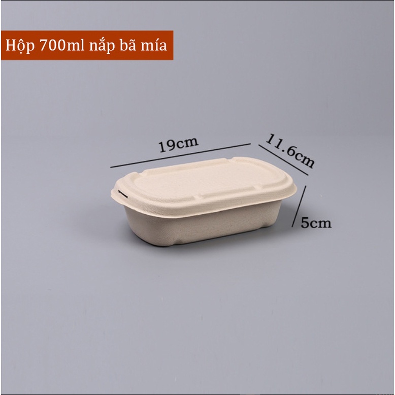 HỘP BÃ MÍA KÈM NẮP ĐỰNG THỰC PHẨM DÙNG 1 LẦN