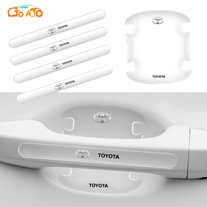 GTIOATO Bộ Bảo Vệ Tay Nắm Cửa ô Tô Trong Suốt Bộ Bảo Vệ Bát Cửa Gương Hậu Xe HơI MiếNg DáN ChốNg XưỚC Phụ KiệN Ô Tô Cho Toyota Raize Corolla Cross Vios Veloz Innova Camry Hilux Yaris Fortuner Wigo Altis RAV4 Avanza Hiace