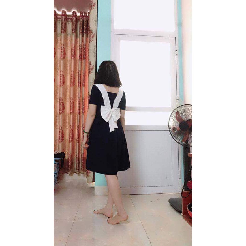 ( ẢNH THẬT) VÁY BẦU CÔNG SỞ W126 DÁNG SUÔNG MẶC BẦU VÀ SAU SINH